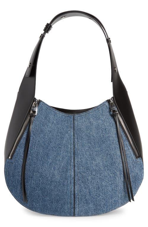 Alexander McQueen The Skull Denim Hobo Bag Product Image