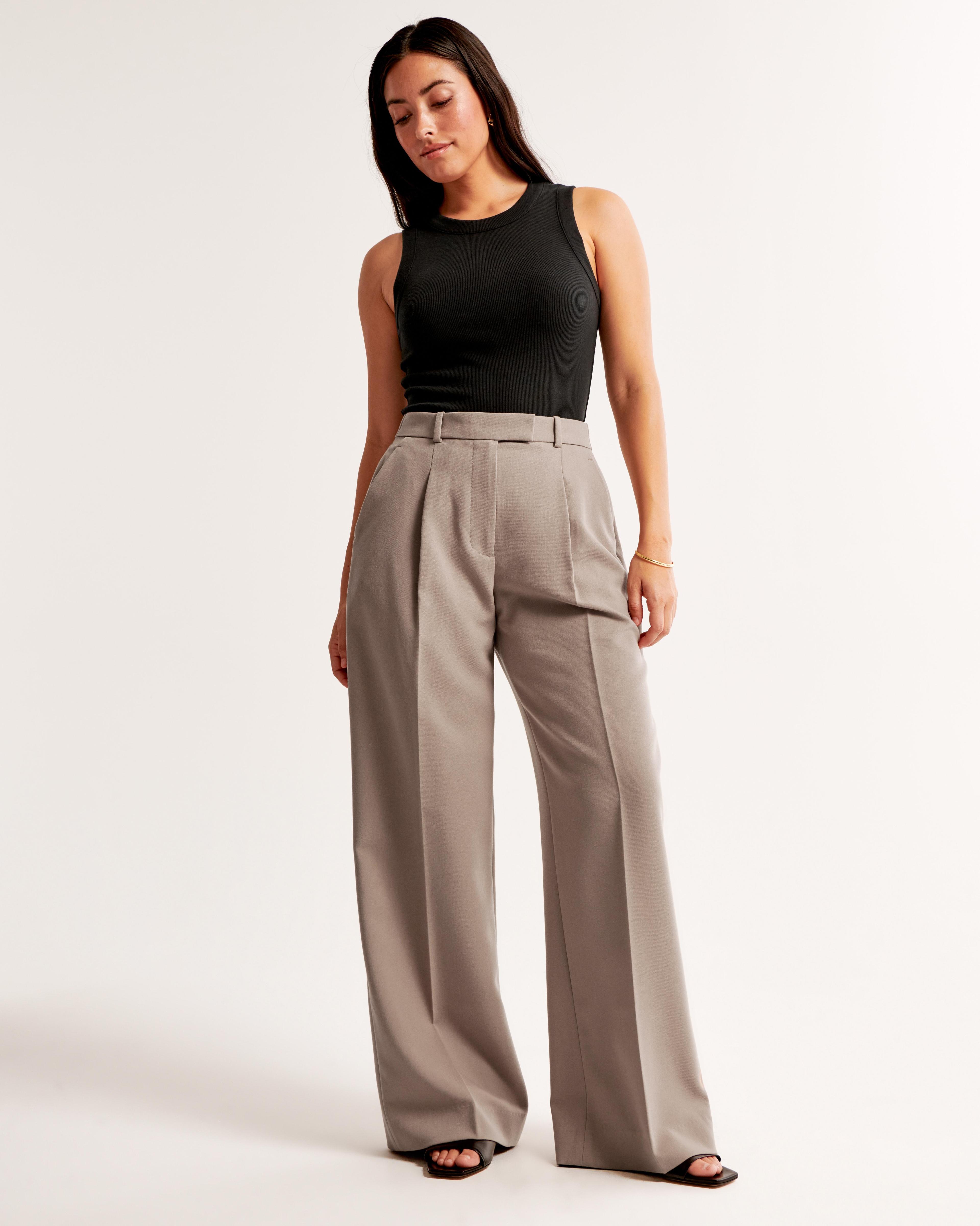 Curve Love A&F Harper Tailored Ultra Wide Leg Pant product image