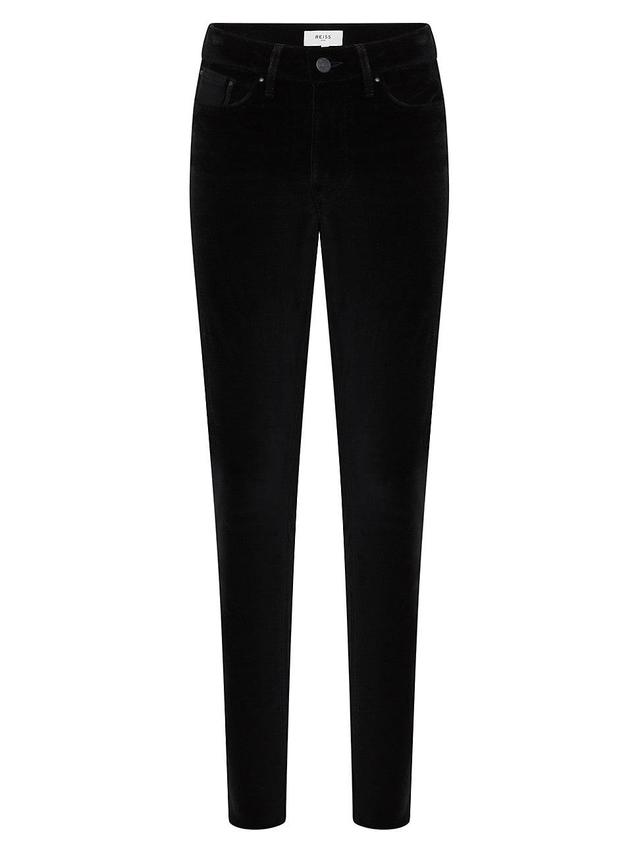 Womens Lux Velvet Skinny Pants Product Image