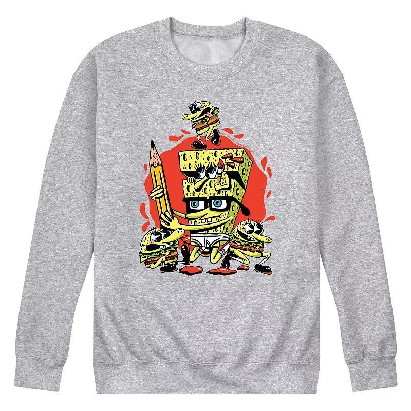 Mens SpongeBob SquarePants Fleece Sweatshirt Product Image