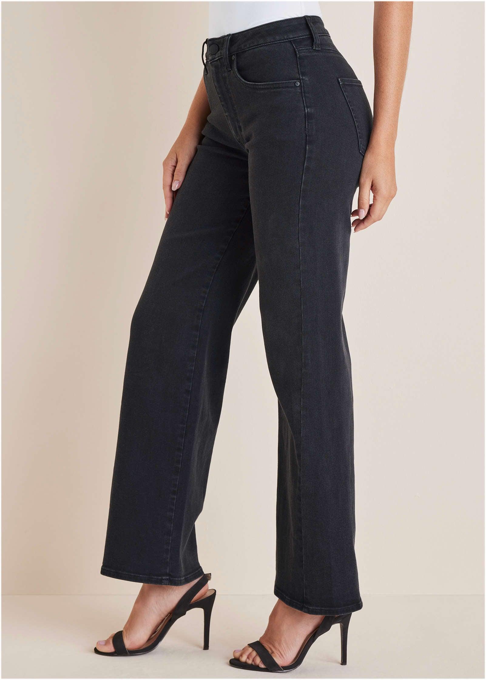 Farrah Wide Leg Jeans  - Black Wash product image