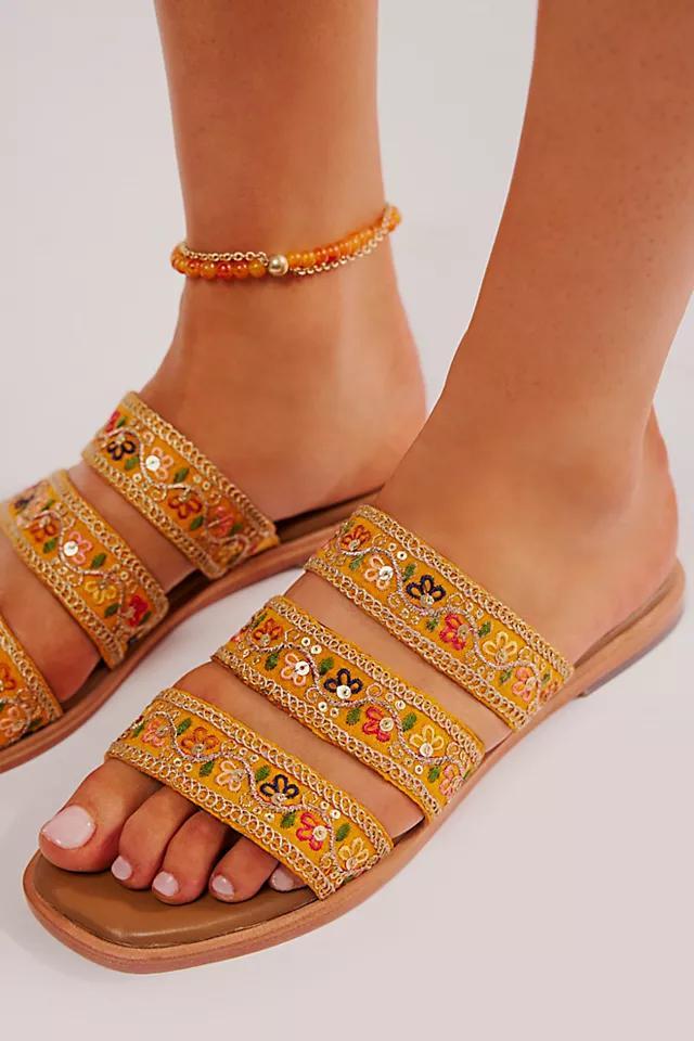 Hyacinth Embroidered Sandals Product Image