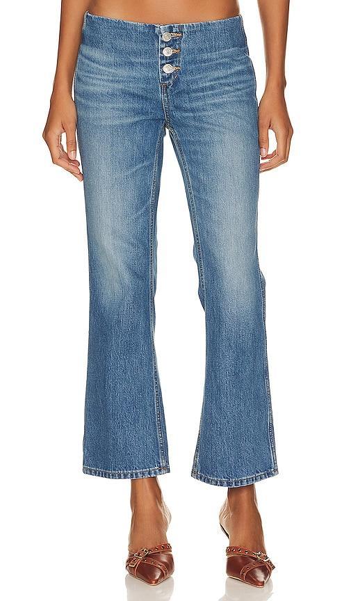 Womens Waistless Boot-Cut Crop Jeans Product Image