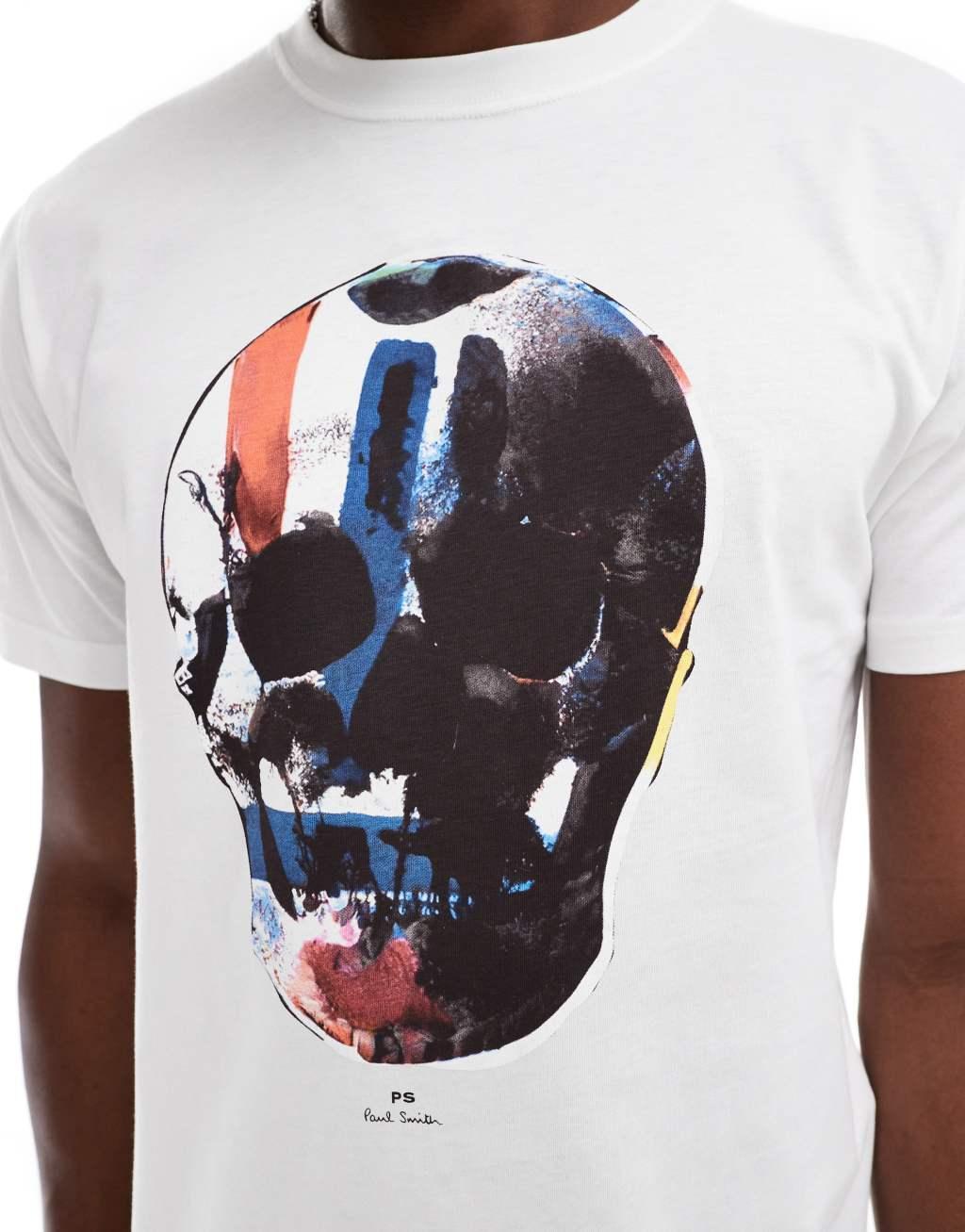 PS Paul Smith T-shirt with skull print in white Product Image