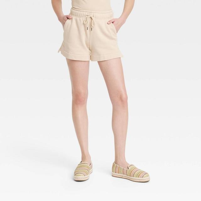 Womens Mid-Rise Fleece Shorts - Universal Thread Brown M Product Image