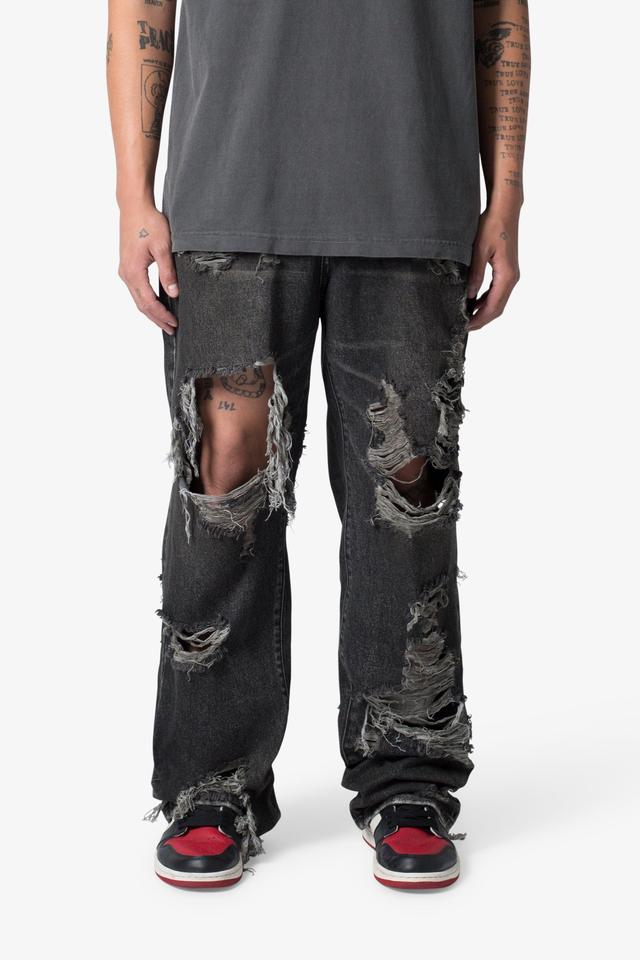 Ultra Baggy Decimated Denim - Black Product Image