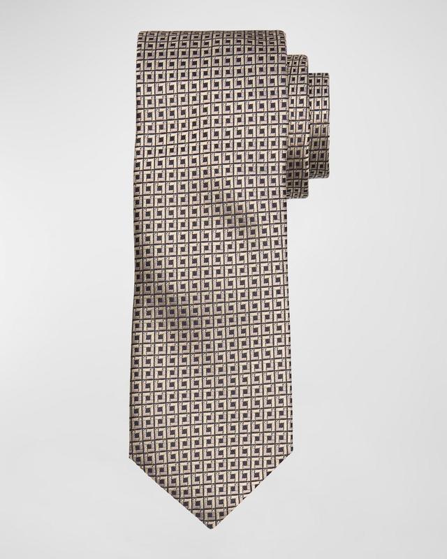 Men's Microfantasy Silk Geometric Tie Product Image