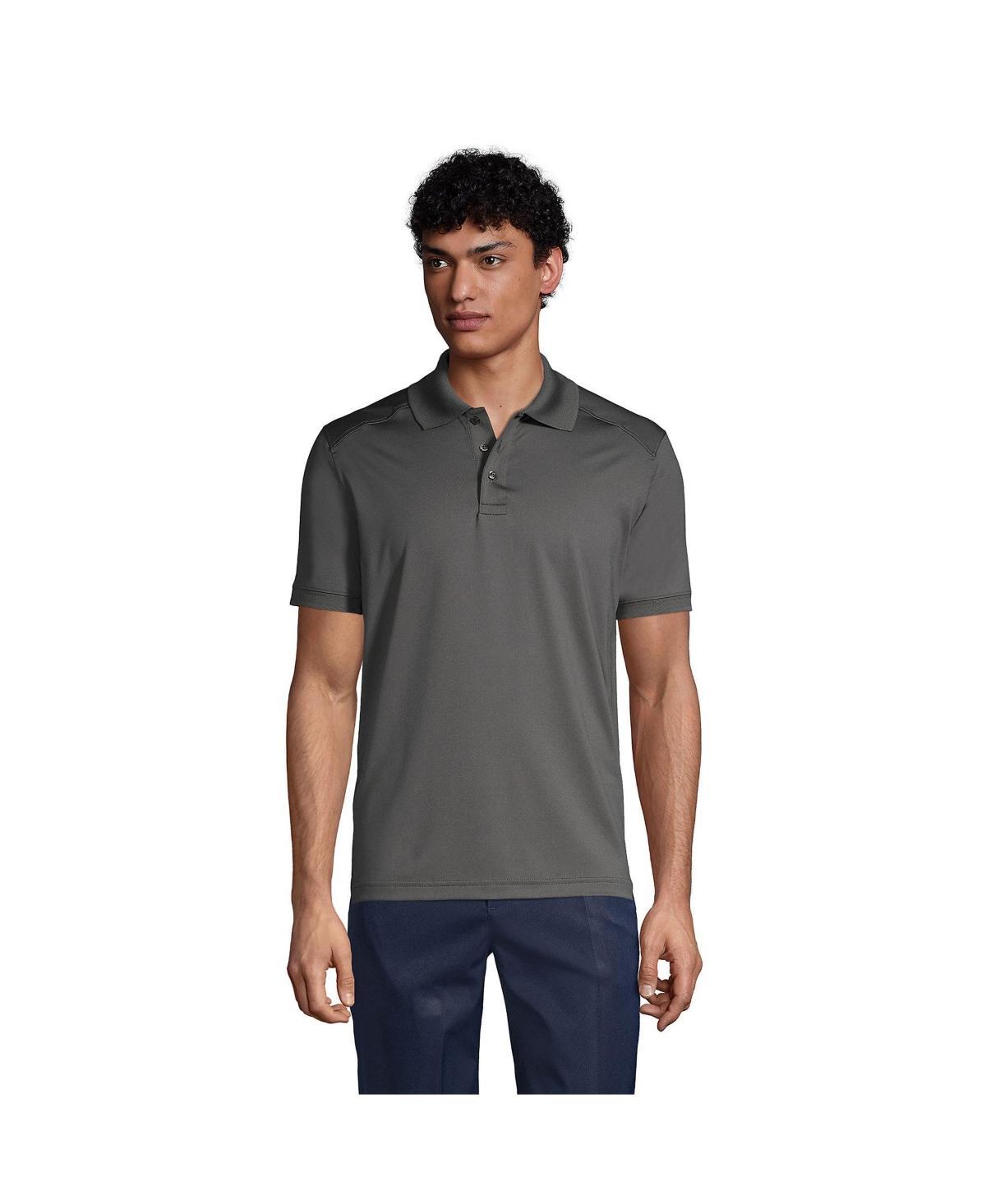 Lands End Mens School Uniform Short Sleeve Rapid Dry Polo Shirt Product Image