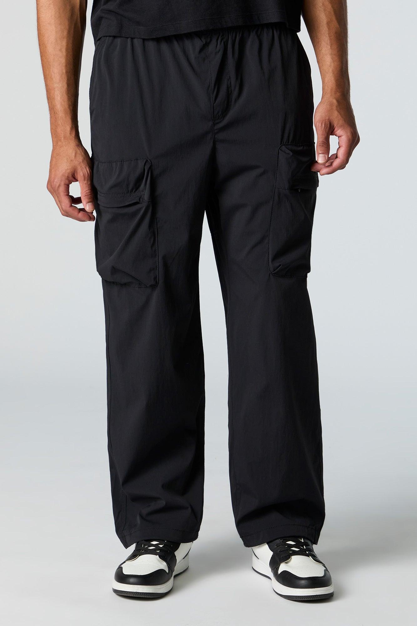 Nylon Zip Pocket Straight Leg Cargo Pant Male Product Image