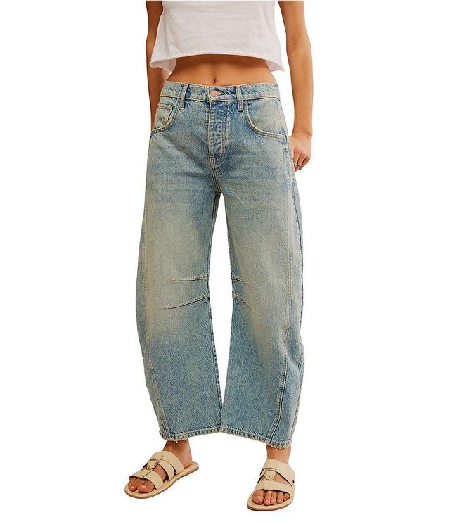 Free People We The Free Good Luck Mid-Rise Wide Leg Barrel Jeans Product Image