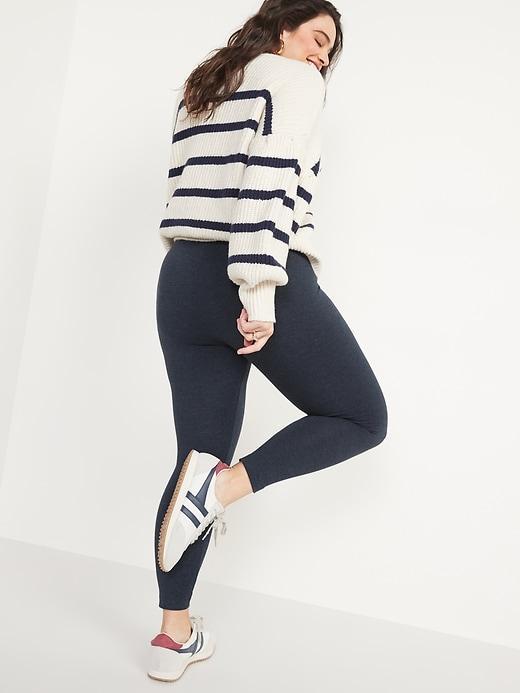 High-Waisted Jersey Ankle Leggings Product Image