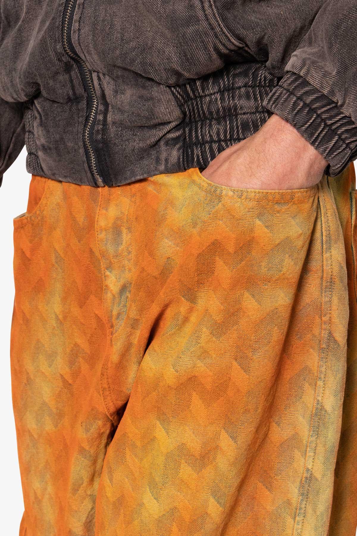 Ultra Baggy Sunny Jacquard Denim - Orange Product Image