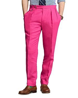 Polo Ralph Lauren Tailored Fit Linen Trousers Product Image