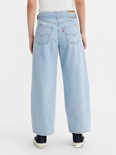 Belted Baggy Women's Jeans Product Image