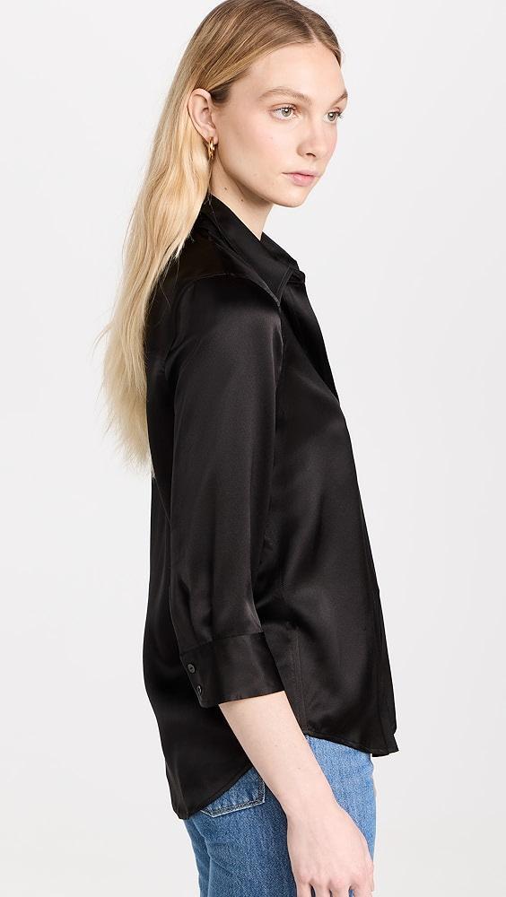 L'AGENCE Dani 3/4 Sleeve Blouse | Shopbop Product Image