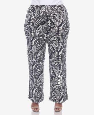 Plus Size Printed Wide Leg Palazzo Pants Product Image