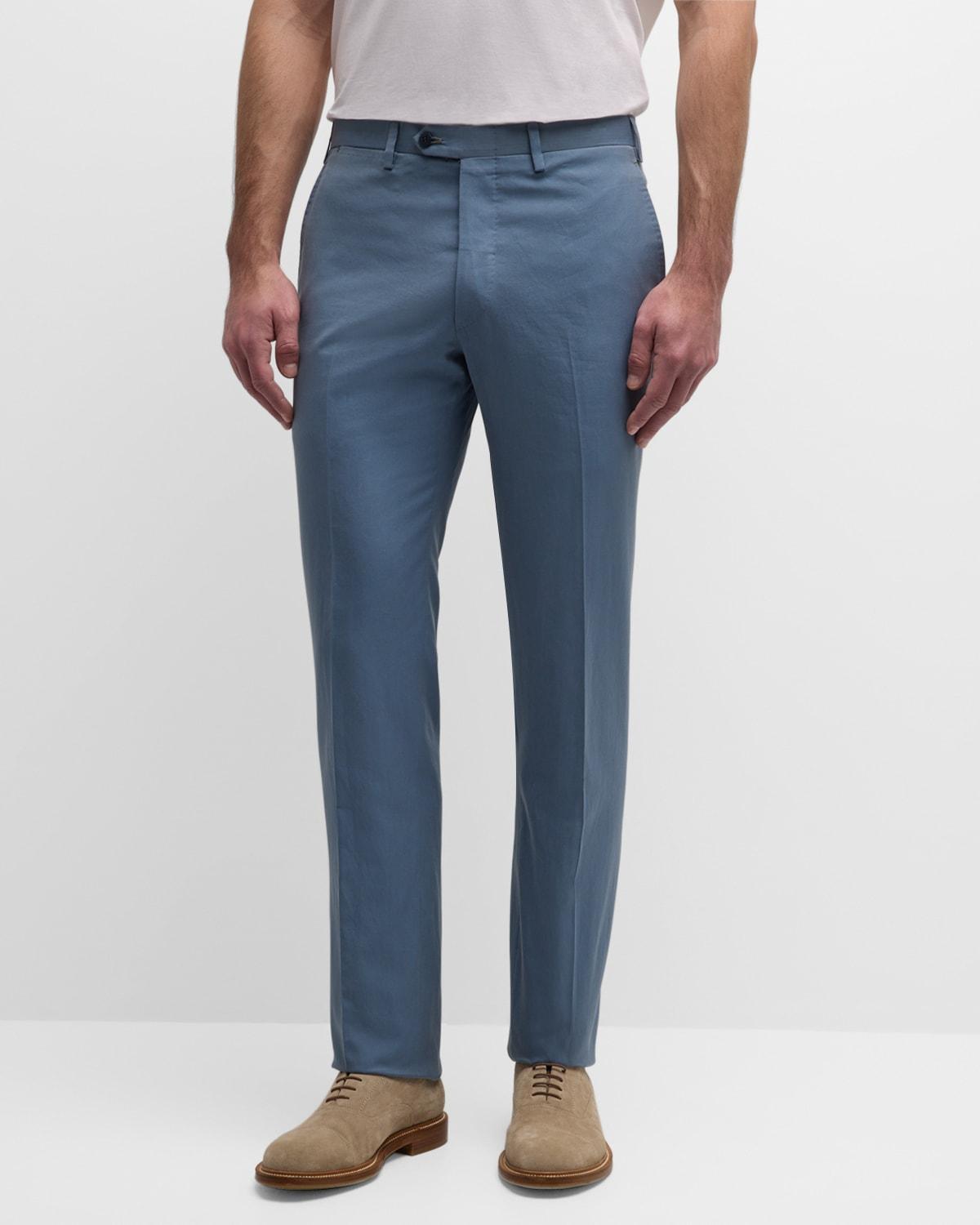 Mens Flat-Front Twill Pants Product Image