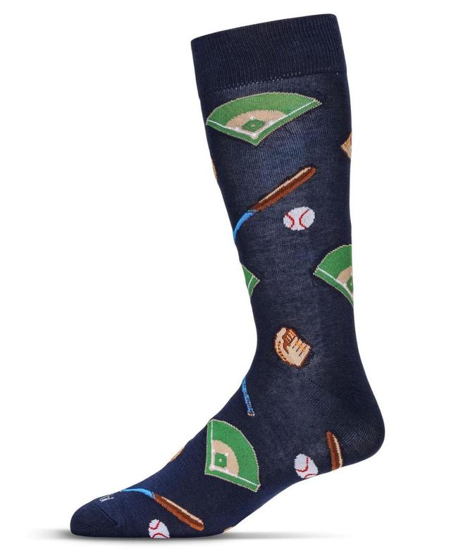 MeMoi Mens Baseball Rayon from Bamboo Crew Socks Product Image