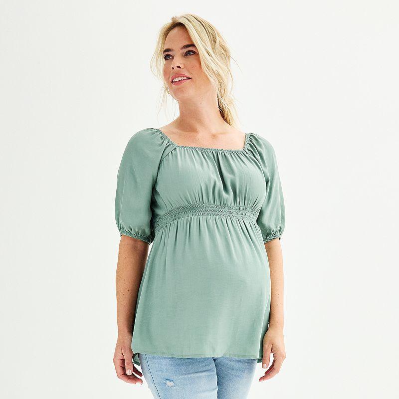 Maternity Sonoma Goods For Life Square Neck Babydoll Top, Womens Product Image