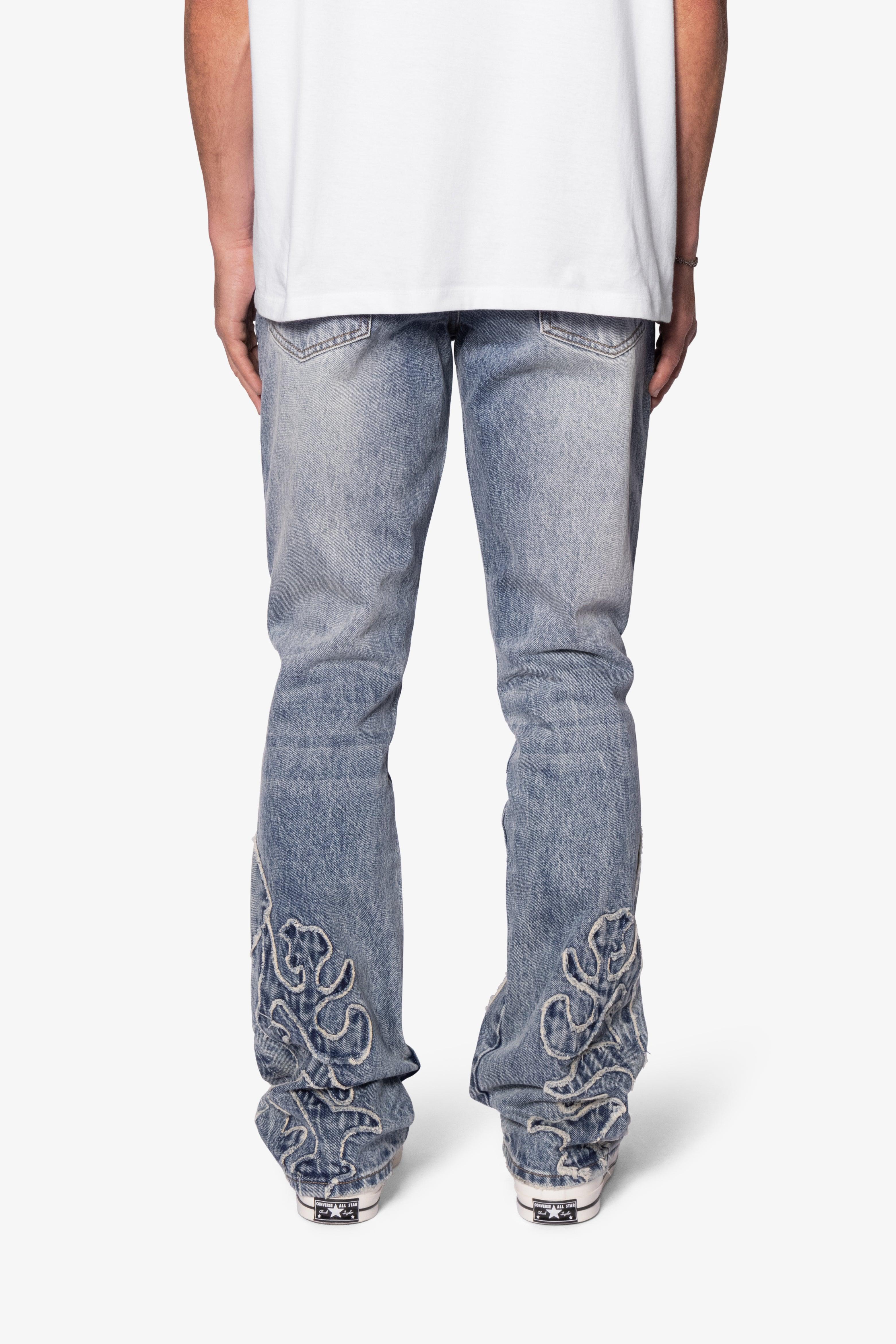 B689 Western Flare Denim - Blue Product Image