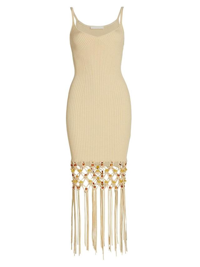 Womens Diana Beaded Macram Midi-Dress Product Image