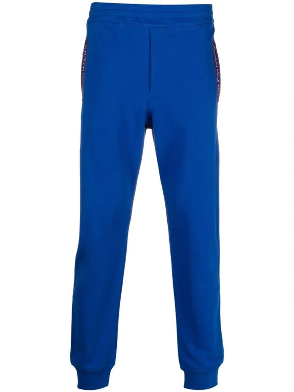 Mens Bold Blue Mix Logo-embroidered Stretch-cotton Jogging Bottoms L Product Image