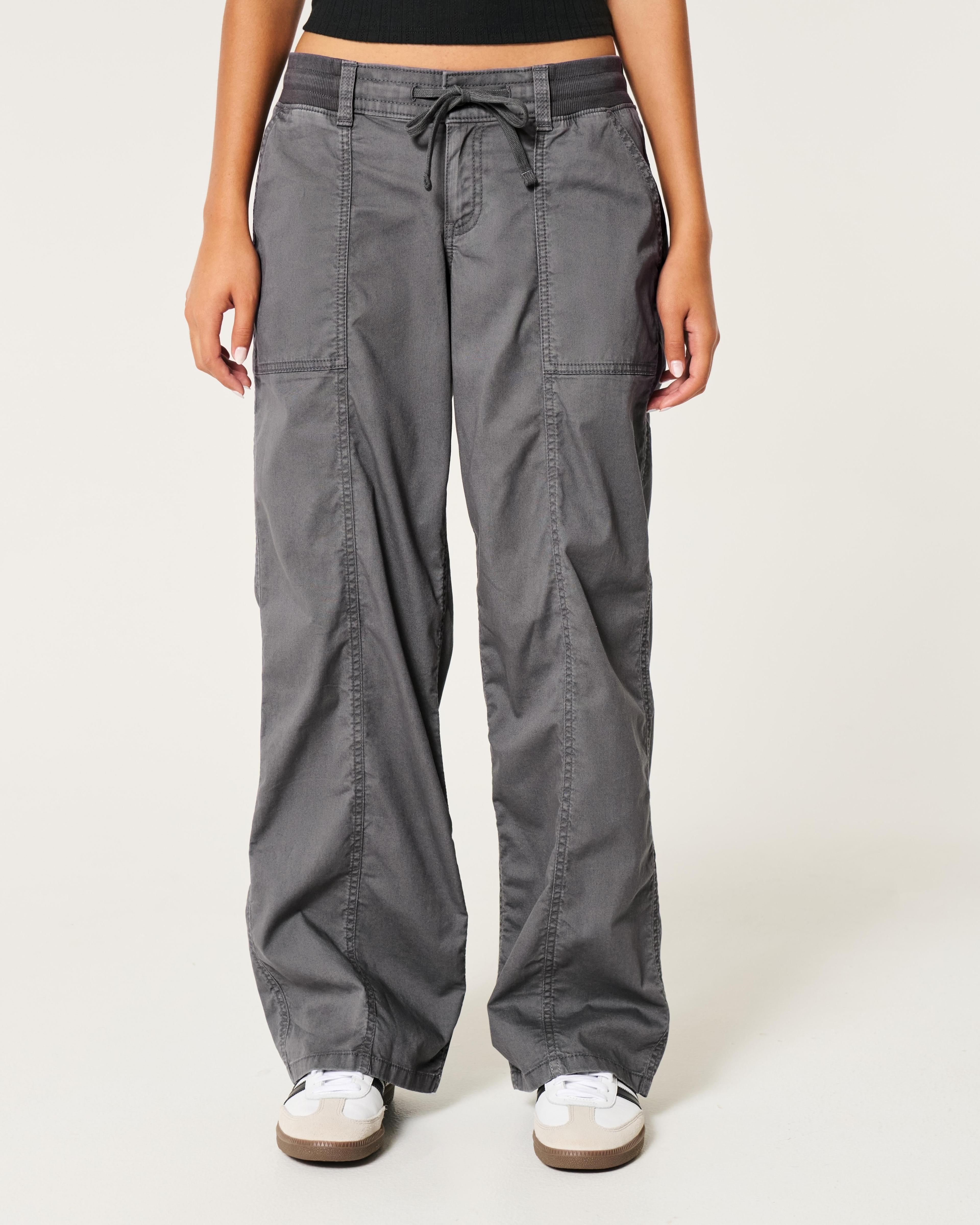 Ultra Low-Rise Poplin Baggy Pants Product Image