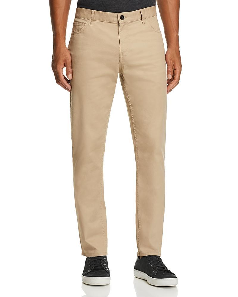 Michael Kors Slim-Fit Parker Stretch Flat Front Twill Pants Product Image