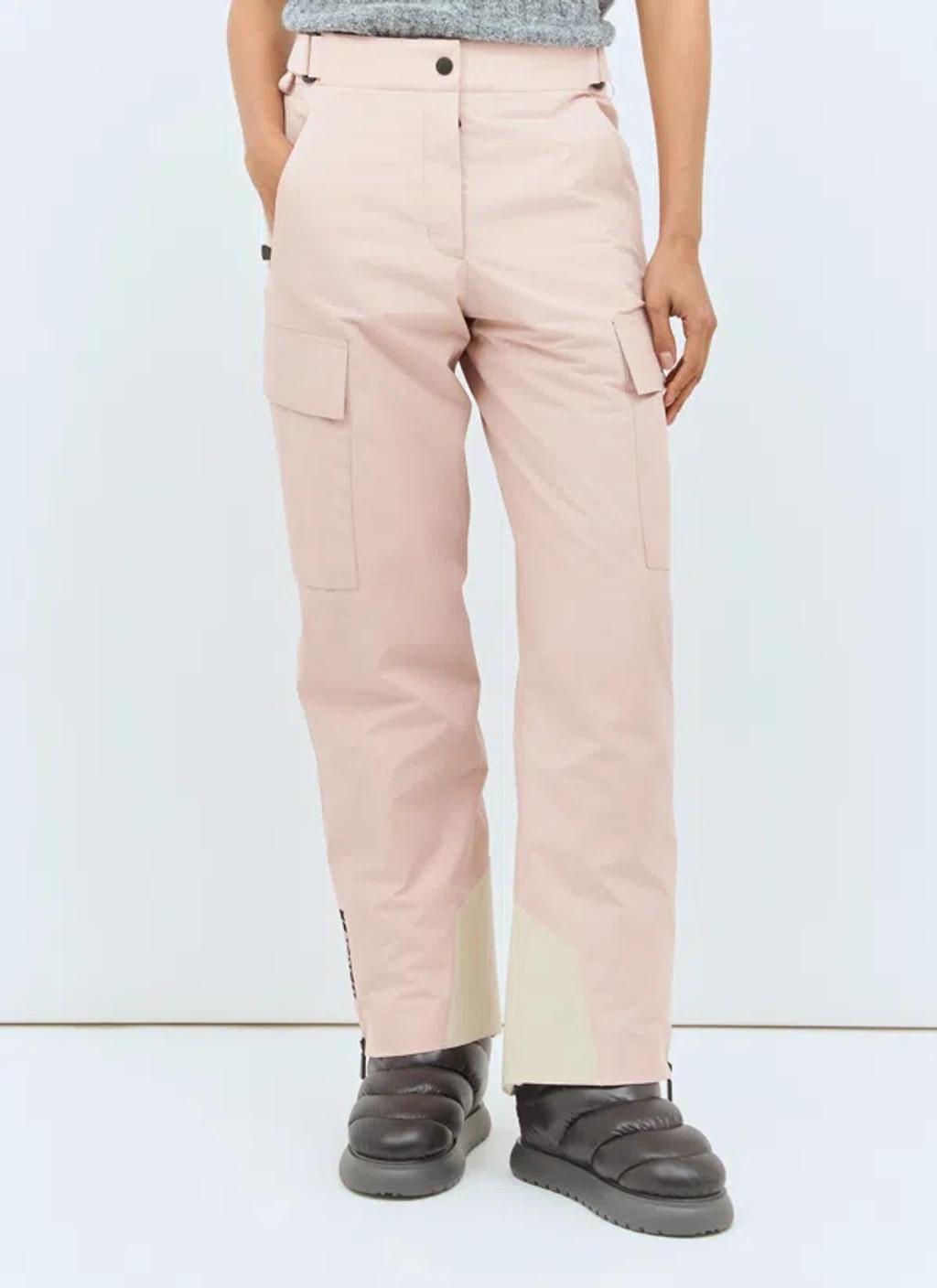 MONCLER Padded Gore-tex Ski Pants In Pink Product Image