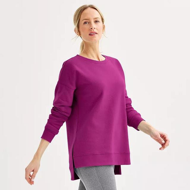 Womens Tek Gear High Slit Ultrasoft Fleece Tunic Pink Grigio Product Image