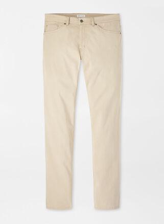 Peter Millar Mens Signature Sateen Five-Pocket Pant | Color: Dark Sand | Size: 38 Product Image