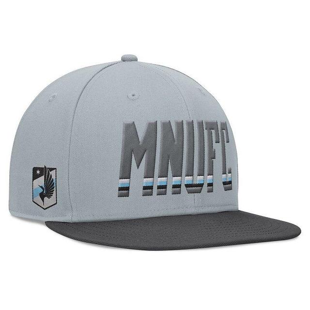 Mens Fanatics Branded Gray Minnesota United FC Smoke Snapback Hat Product Image