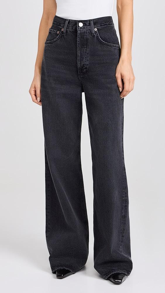 AGOLDE Dame High Rise Wide Leg Jeans | Shopbop Product Image