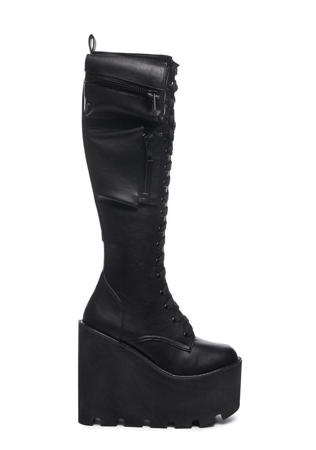 Obsidian Pocket Platform Boots Male Product Image