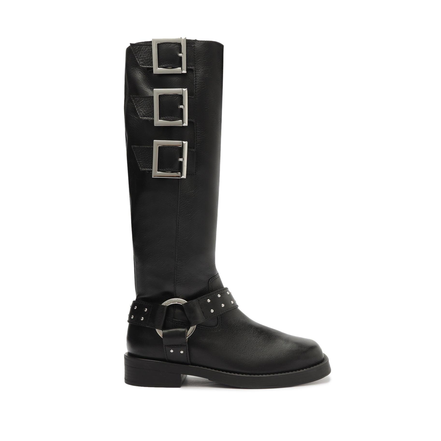 Luccia Buckle Graxo Leather Boot Female Product Image