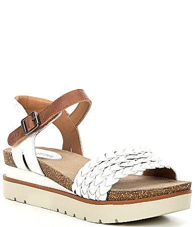 Josef Seibel Womens Clea 16 Woven Leather Platform Sandals Product Image