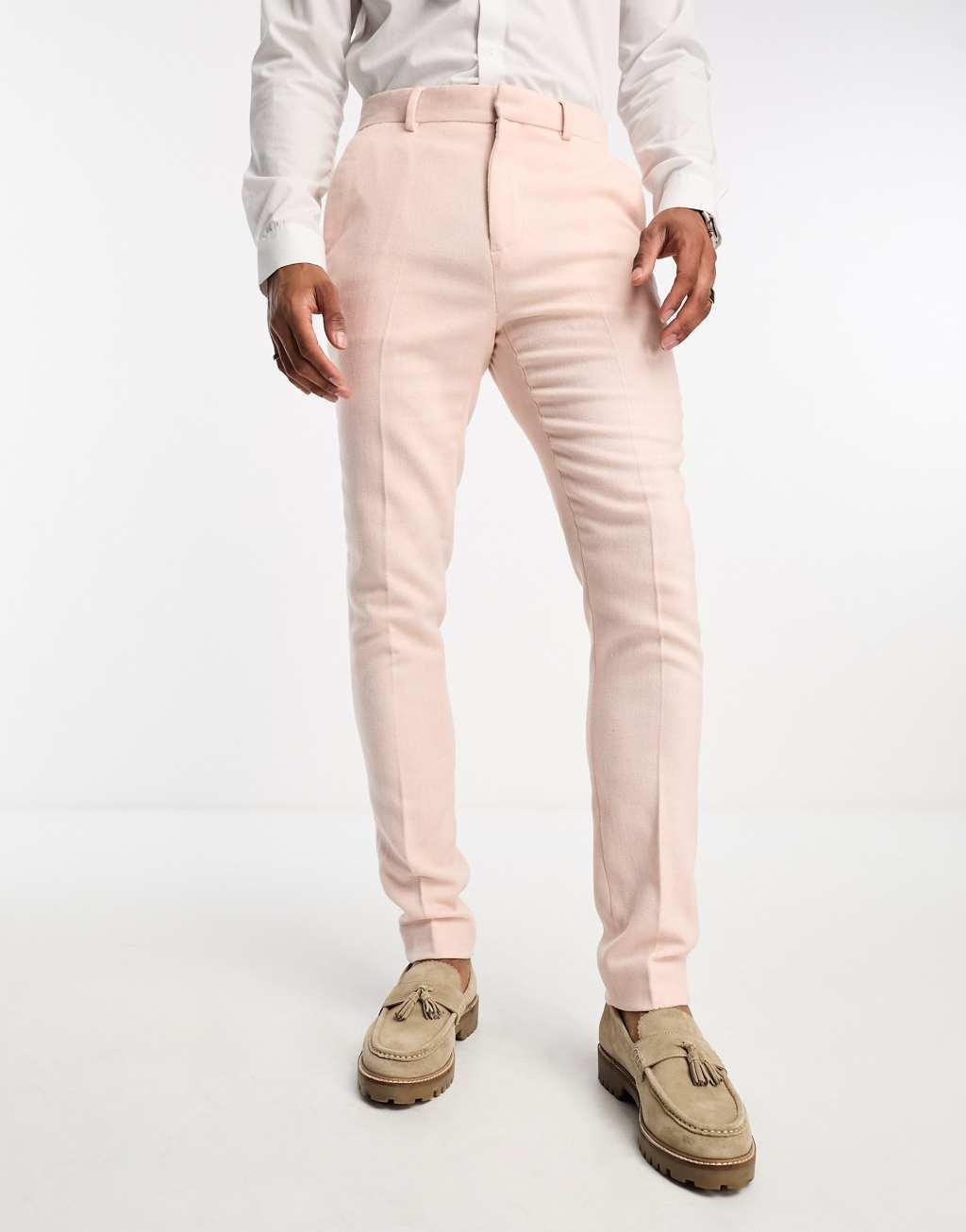 ASOS DESIGN skinny wool mix suit pants Product Image