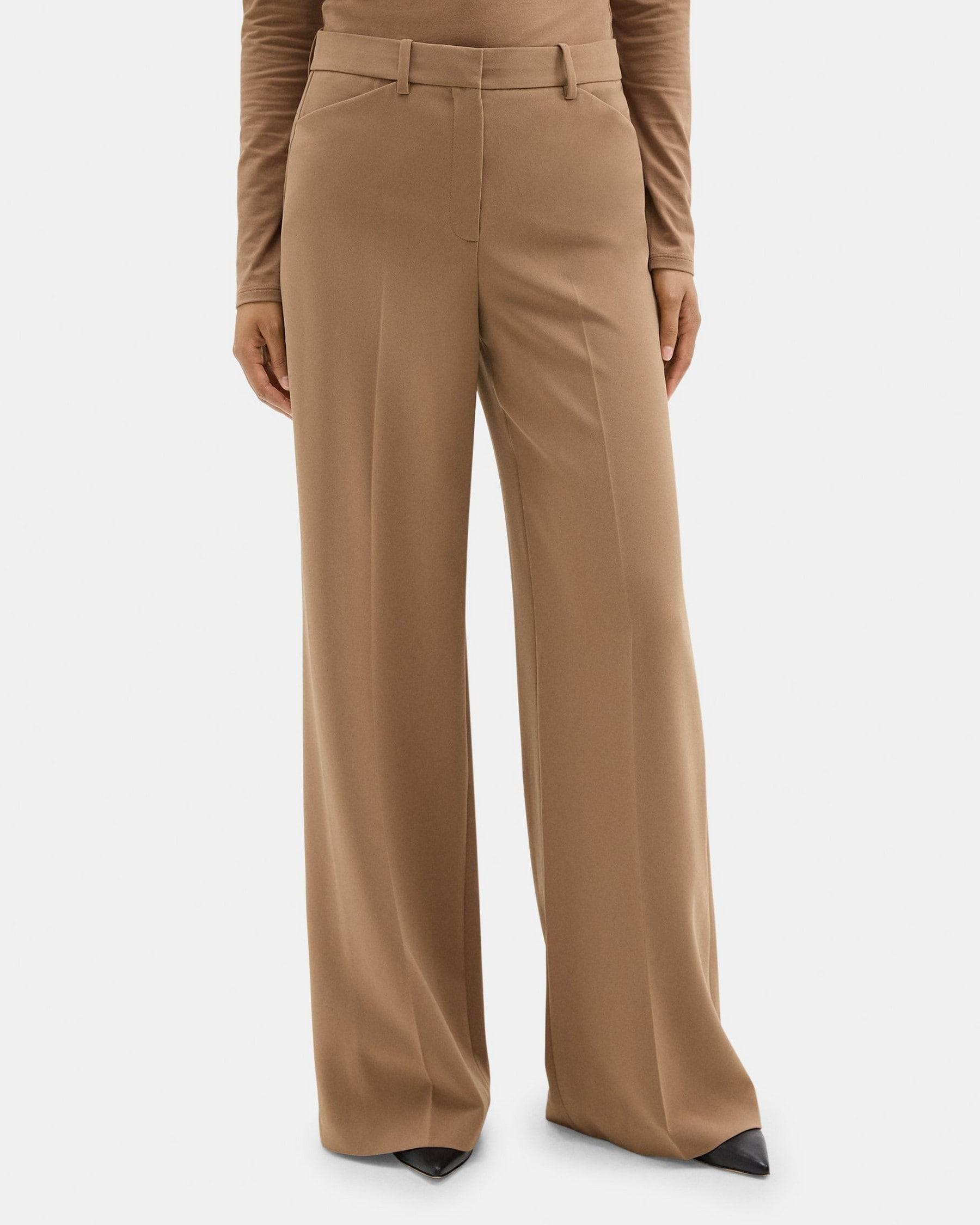 Wide-Leg Pant in Crepe Product Image