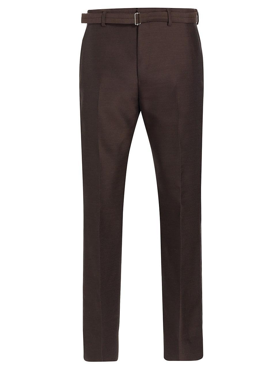 Mens Wool Straight-Leg Trousers Product Image