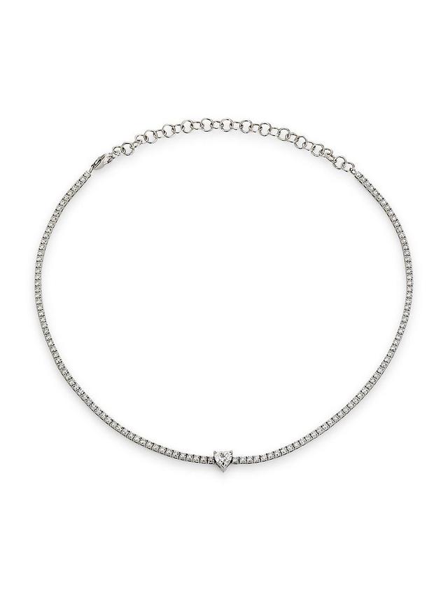 Womens Paloma 14K White Gold & 4 TCW Diamond Tennis Choker Necklace/14.25 Product Image