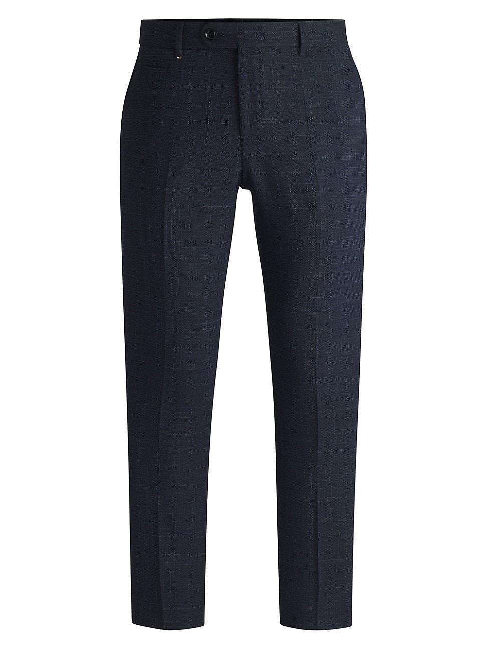 Mens Slim-Fit Trousers in Micro-Patterned Stretch Cloth Product Image