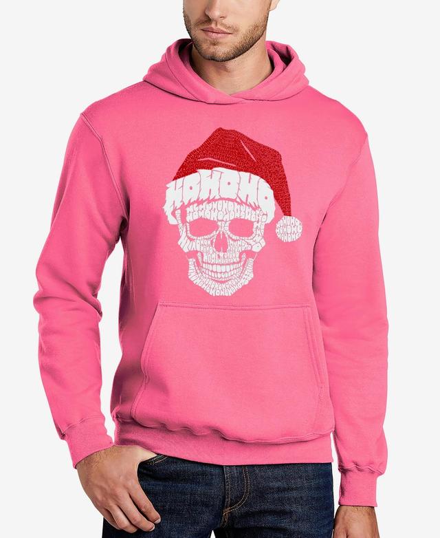 La Pop Art Mens Santa Skull Word Art Hooded Sweatshirt Product Image