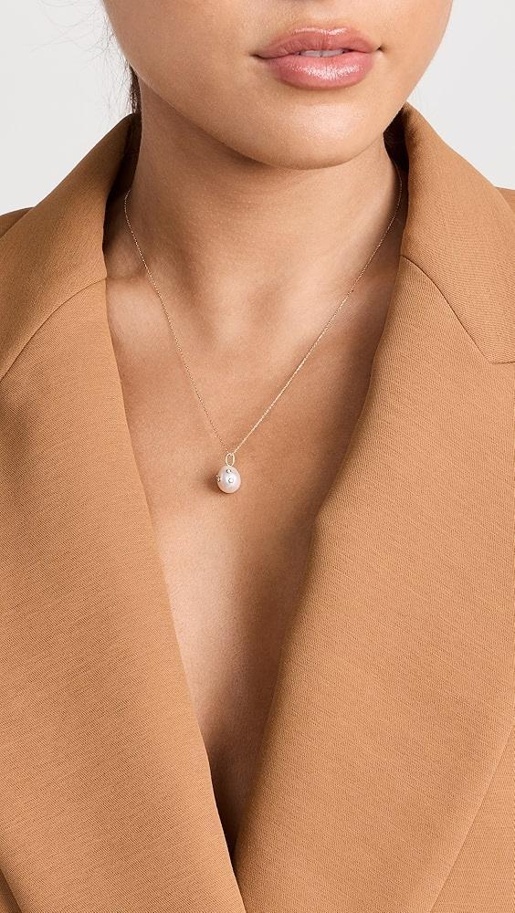 Mateo 14k Diamond Bezel Scattered Baroque Pearl Necklace | Shopbop Product Image