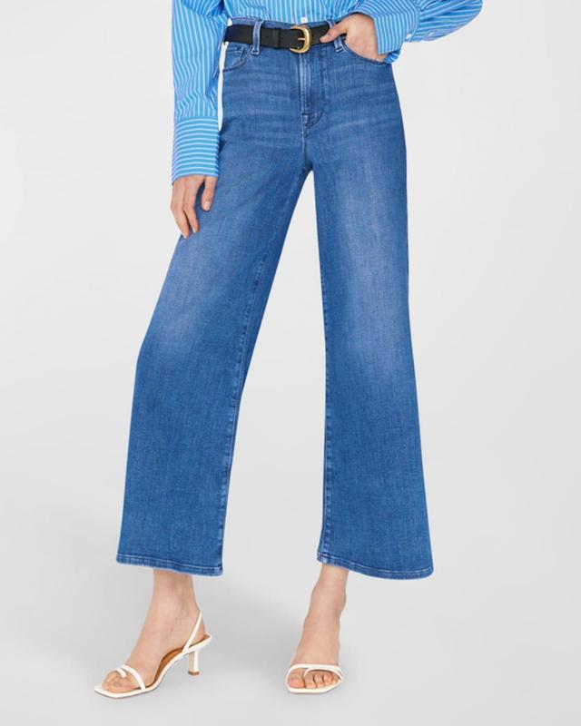 FRAME Le Palazzo Crop Wide Leg Jeans in Temple at Nordstrom, Size 32 Product Image