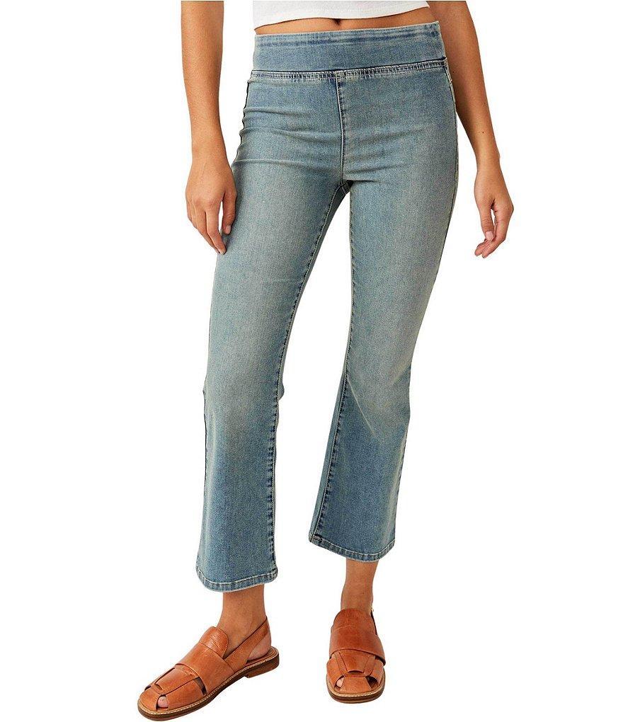 Free People In My Feelings Cropped Slim Flare Leg Jeans Product Image