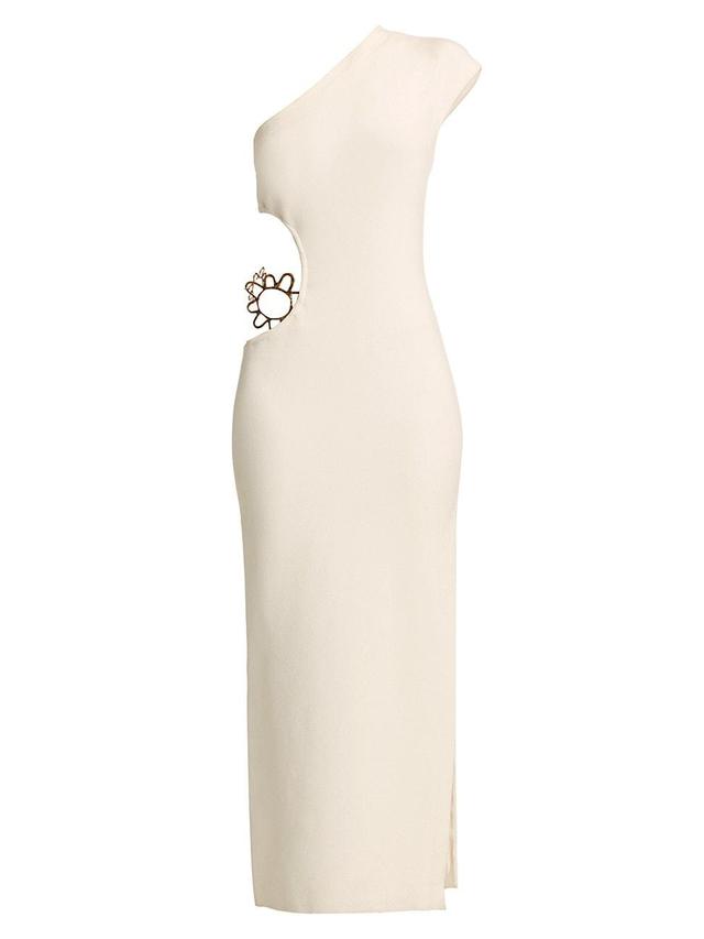 Womens Adrian Asymmetric Knit Cut-Out Maxi Dress Product Image