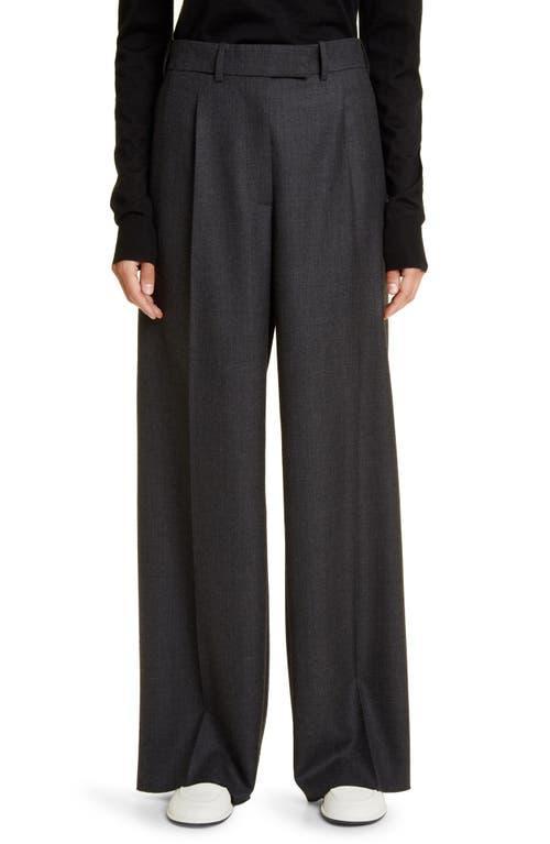 The Row Roan High Waist Straight Leg Wool Pants Product Image