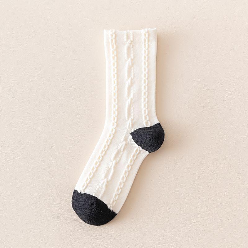 Bow Print Crew Socks Product Image