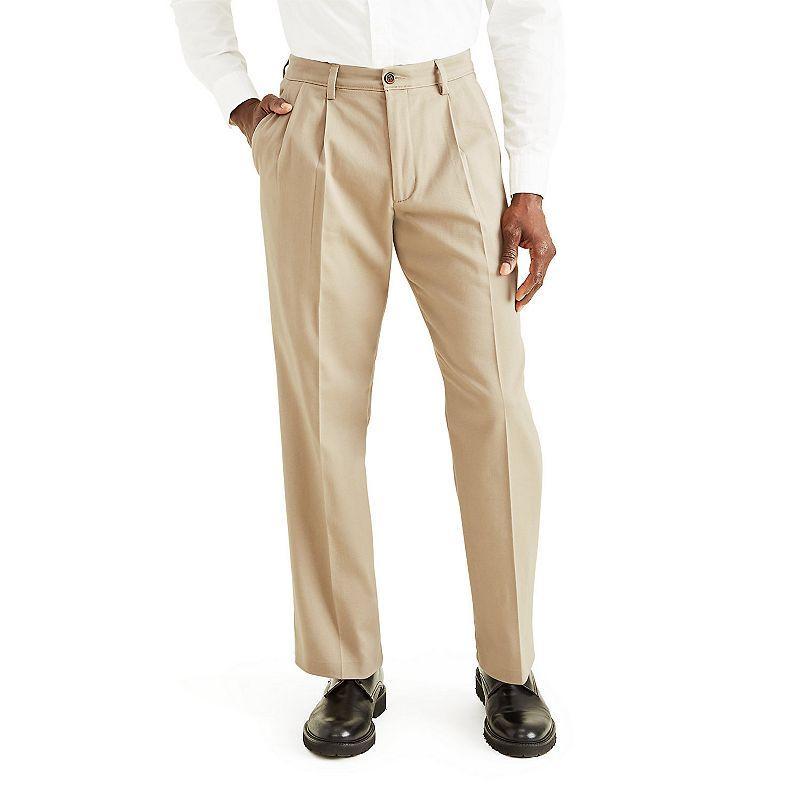 Dockers Easy Khaki D3 Classic Fit Pleated Pants (Timberwolf) Men's Clothing Product Image