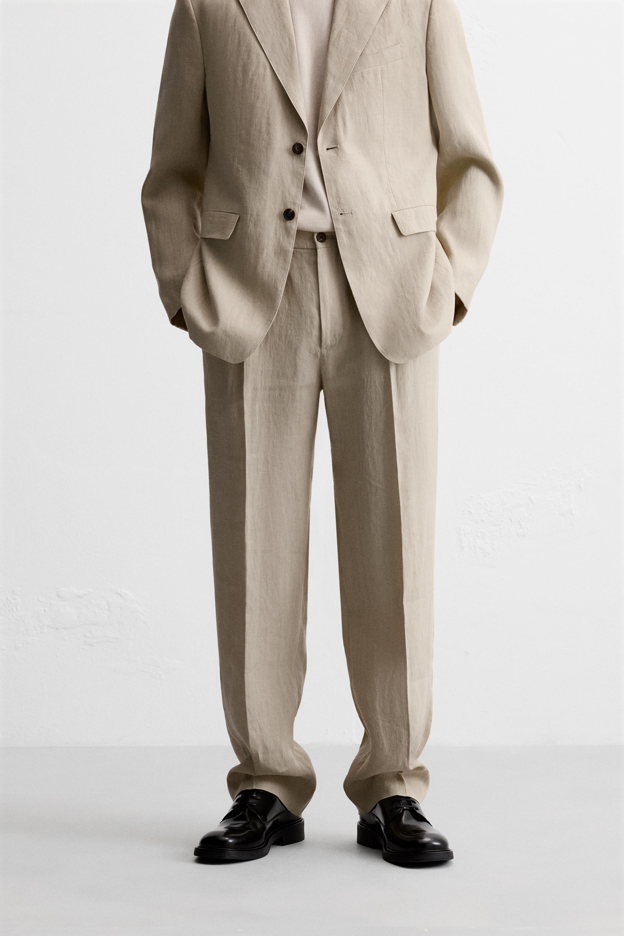 SUIT PANTS IN 100% LINEN Product Image